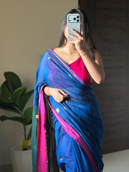 Royal Blue Zari Saree