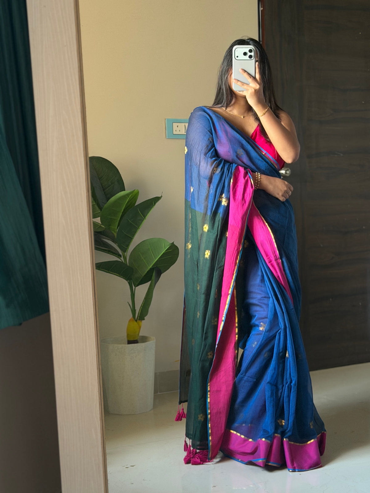 Royal Blue Zari Saree