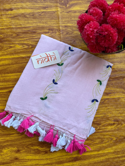 Necklace Embroidery Mulmul Cotton