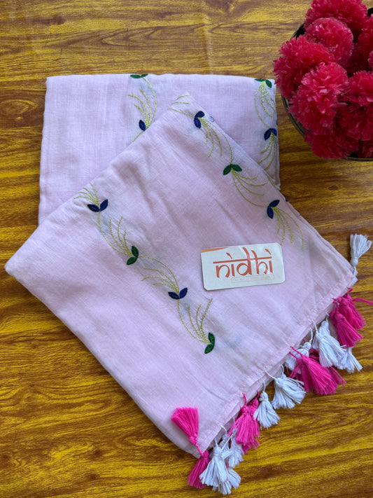 Necklace Embroidery Mulmul Cotton