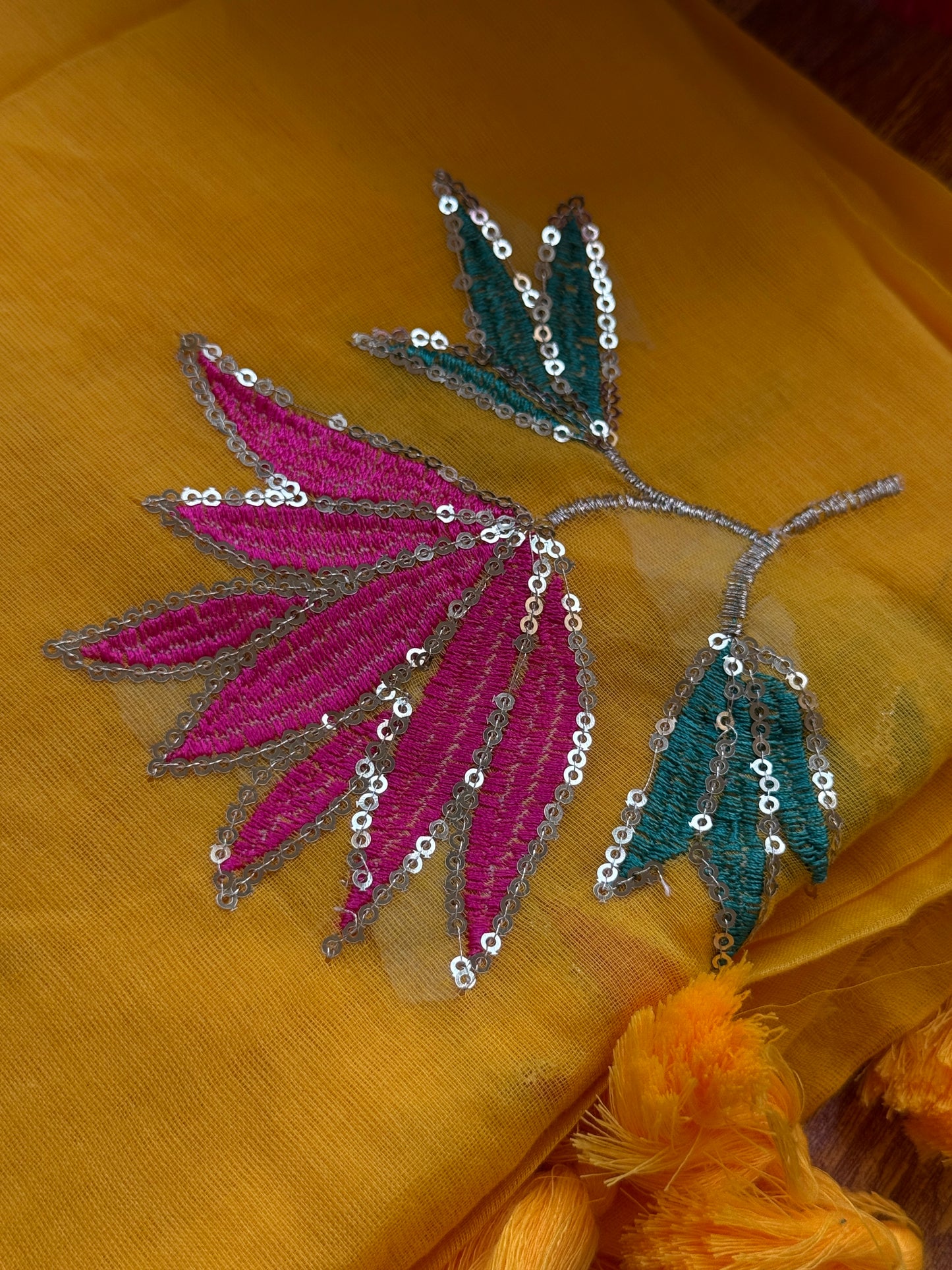 Yellow Lotus Mulmul Cotton