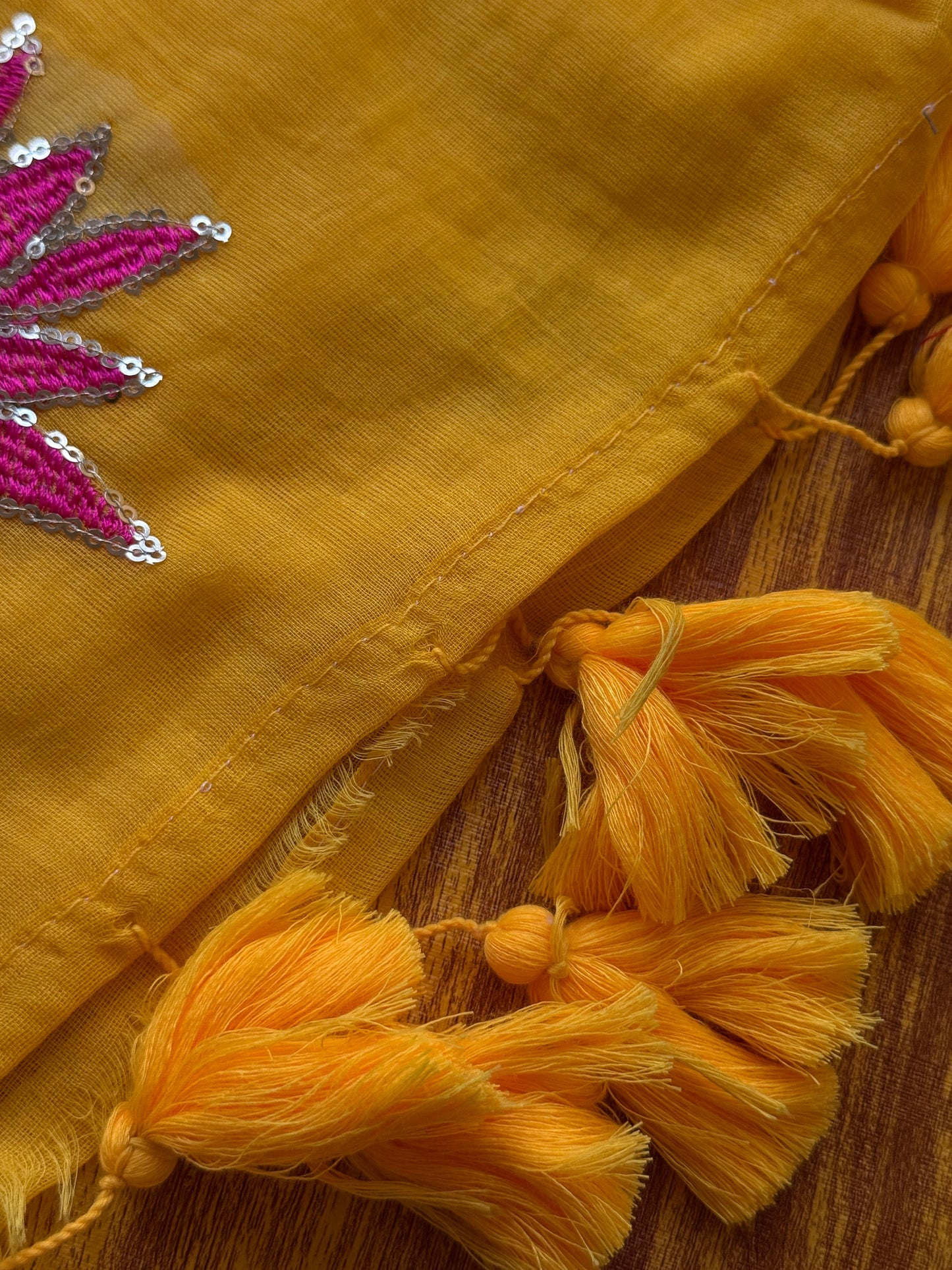 Yellow Lotus Mulmul Cotton