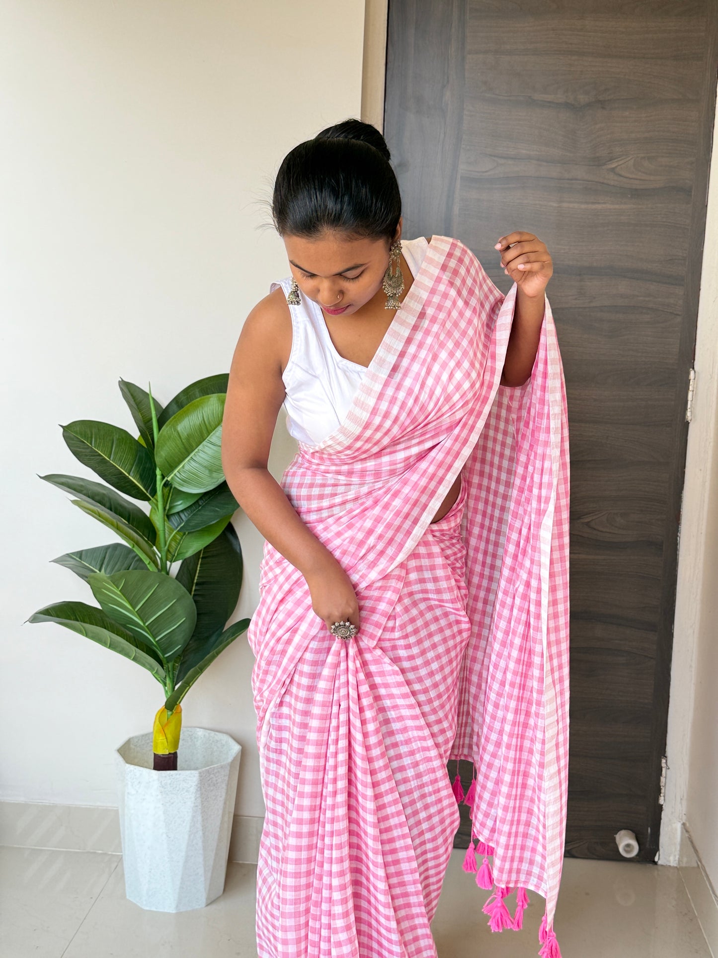 Pink Mulmul Cotton
