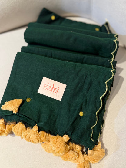 Scallop Border Mul Cotton Saree
