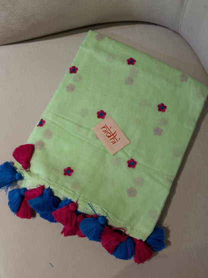 Small flower Mul Cotton Saree
