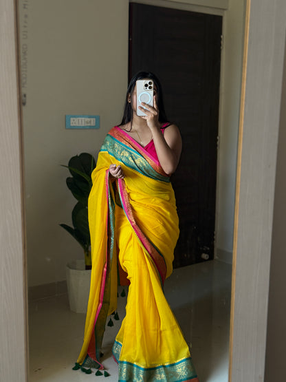 Kasavu Mul cotton saree
