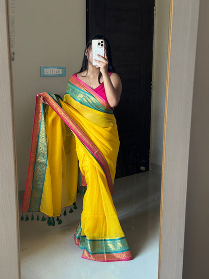 Kasavu Mul cotton saree