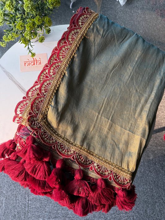 Maroon Royal Border Saree