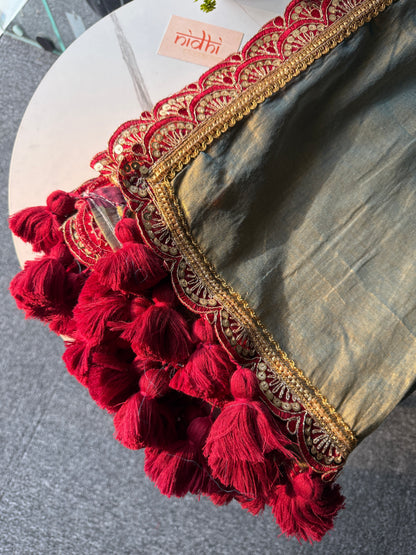 Maroon Royal Border Saree