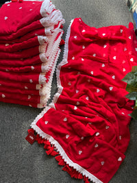 Heart Lace Border Saree