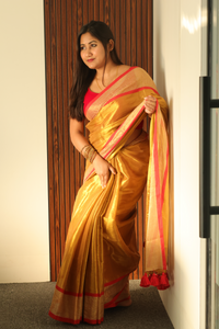 Royal Sun Glow Tissue Saree