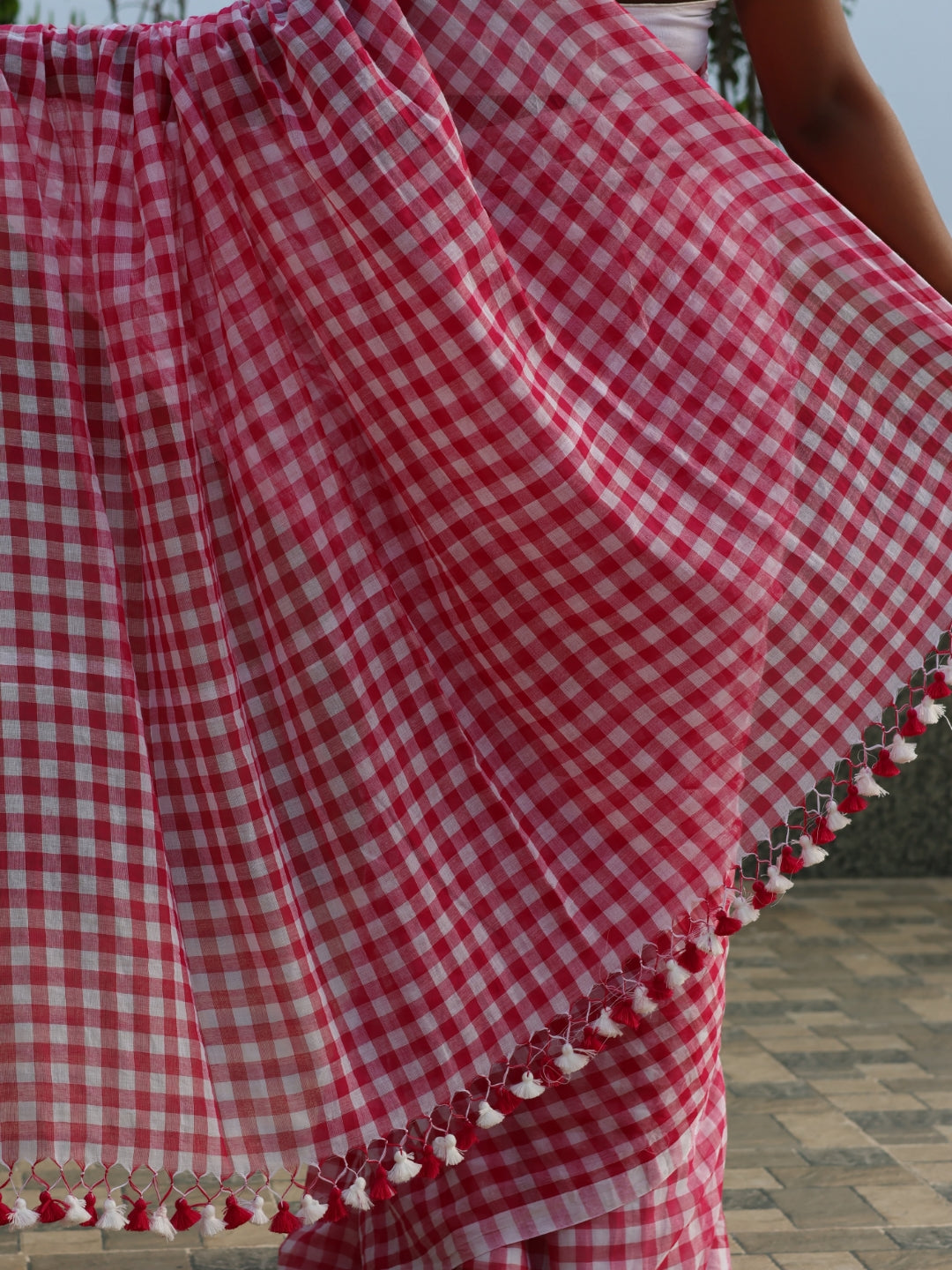 Pink Checked Mulcotton