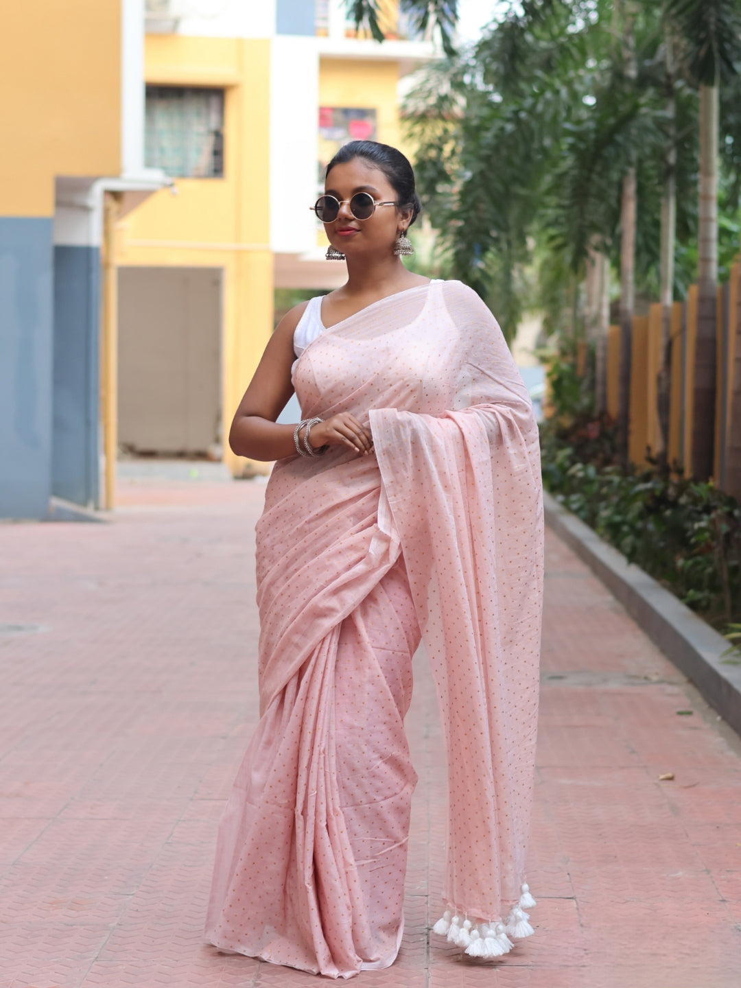 Dot Mul Cotton Saree