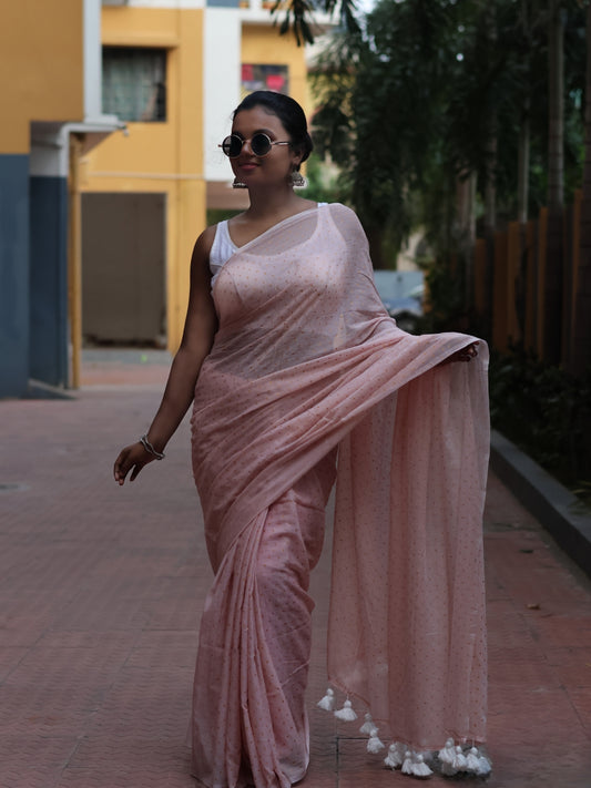 Dot Mul Cotton Saree