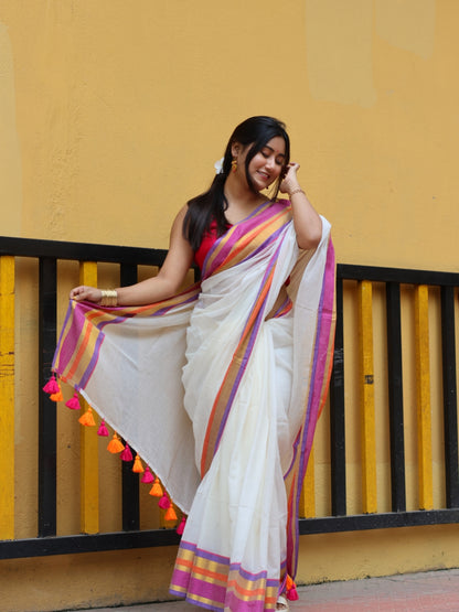 Utsavi Mulmul Cotton Saree